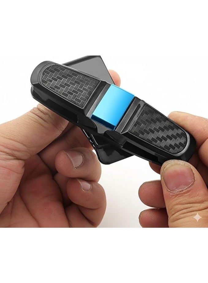 يو شوب حامل نظارات لواقي الشمس للسيارة من يوشوب، حامل بمشبك تثبيت للنظارات، مشبك مزدوج الأطراف قابل للدوران 180 درجة - Image 2